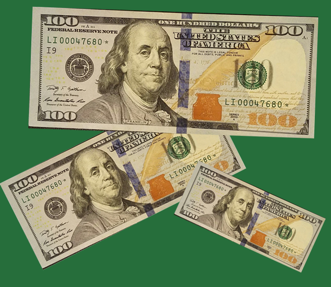 Billete de $100 USD ⭐ Serie Especial (Star Note) – Edición de Colección Billete original de $100 dólares estadounidenses con símbolo ⭐ ( emitido por la Reserva Federal