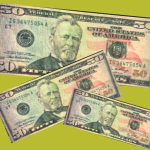 Billete de $50 USD ⭐ Serie Especial (Star Note) – Edición de Colección Billete original de $50 dólares estadounidenses con símbolo ⭐ (emitido por la Reserva Federal