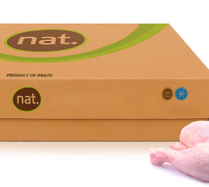 Caja de cuartos traseros de pollo Nat (10 kg / 22 lb) Producto cárnico de alta calidad para el consumo familiar o negocio de comidas esta caja de pollo viene cuidadosamente empacada para conservar su frescura