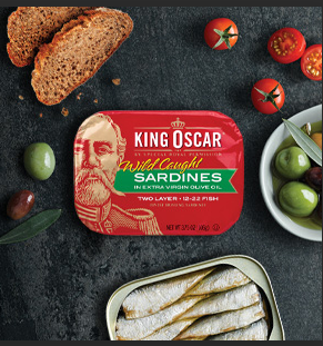 King Oscar Sardinas sin piel y sin hueso en aceite de oliva, 4.38 onzas