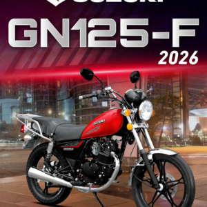 SUZUKI 125 Tecnología urbana a tu medida  Diseñada para la ciudad, la SUZUKI GN125F combina estilo clásico, eficiencia y confiabilidad en una sola máquina. Su motor monocilíndrico de 124 cc, cuatro tiempos y refrigerado por aire, ofrece un desempeño equilibrado que garantiza bajo consumo de combustible y gran durabilidad, convirtiéndola en la compañera ideal para los trayectos diarios.  Desde  $5,100