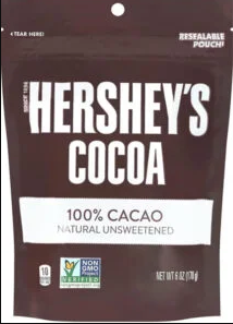 Hersheys, Cacao 100% Cacao Natural Sin Azúcar, 6 onzas
